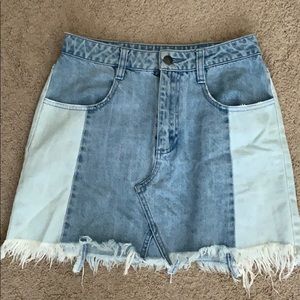 Free People Denim Mini Skirt